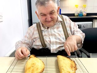 Photo of Second Chance member called Peter with freshly baked pasties